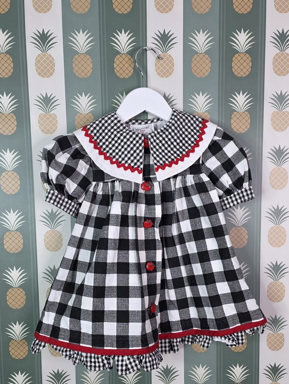 Ami 'n Alexis Black and White Gingham Classic Dress